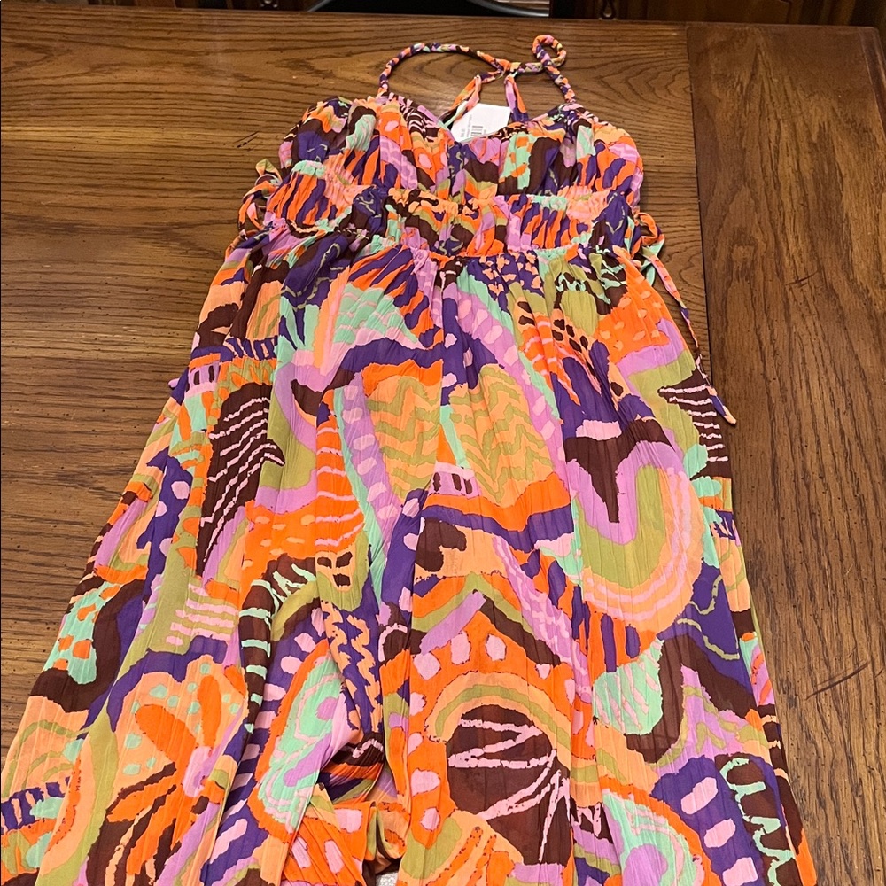 Fate Avara Donna Multicolor Abstract Jumpsuit, size small, NWT‎
